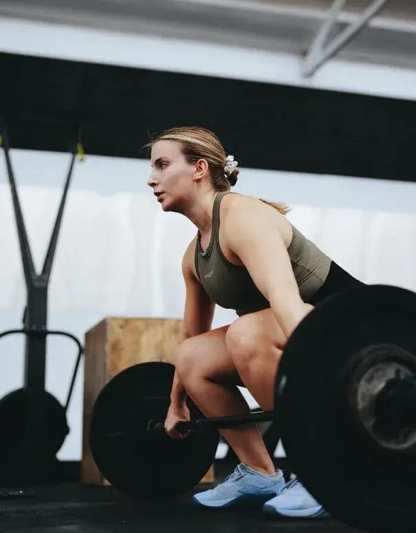 Woman lifting weights